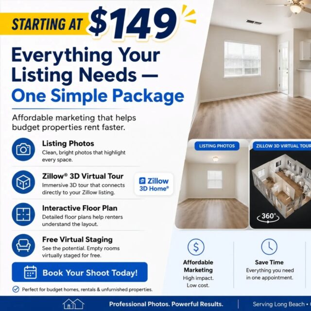 Unbeatable Price for those small or budget properties! #listingmedia #virtualtour #listingphotos by SameDayListingMedia.com