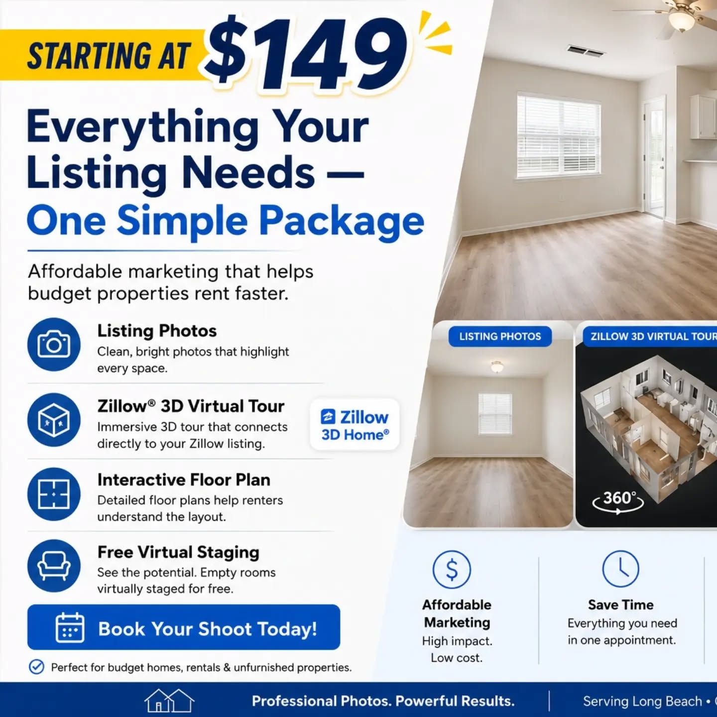 Unbeatable Price for those small or budget properties! #listingmedia #virtualtour #listingphotos by SameDayListingMedia.com
